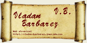 Vladan Barbarez vizit kartica